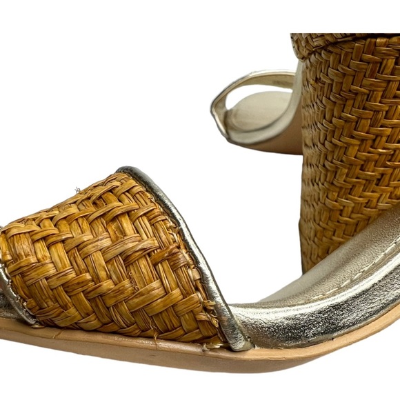 Lilly Pulitzer straw strappy heel size 8.5 - Picture 4 of 9